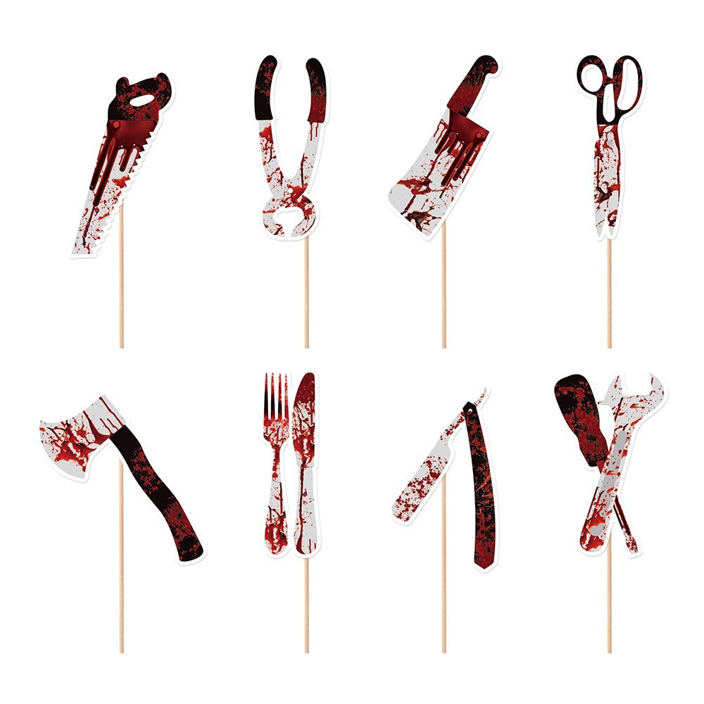 Halloween Party Decoration Bloodstain Props Cake Plug-in