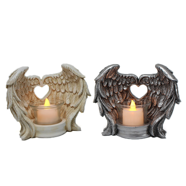 Resin Wing Candle Holder Ornaments Creative Home, candle holder, candle stick holder, glass candle holder, iron candle holder, wicker candle holder 2 piece set, candle holders, candlesticks, candle sticks, Luxury candles holders, taper candle holders, candlestick holder, Wooden Candlestick Candle Holder, Metal Candle Holders