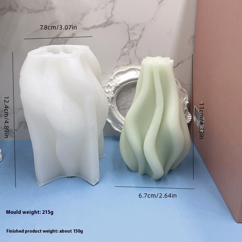 Irregular Shaped Column Silicone Mold Gypsum Creative Decoration Mold