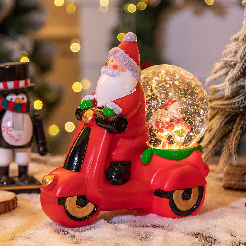 Home Fashion Christmas Decorations Music Box Ornaments, Christmas Music Box, motorcycle elderly, motorcycle snowman Christmas ornaments, 