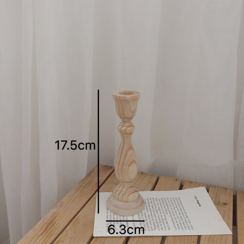 Simple Wooden Candle Holder Home Furnishings