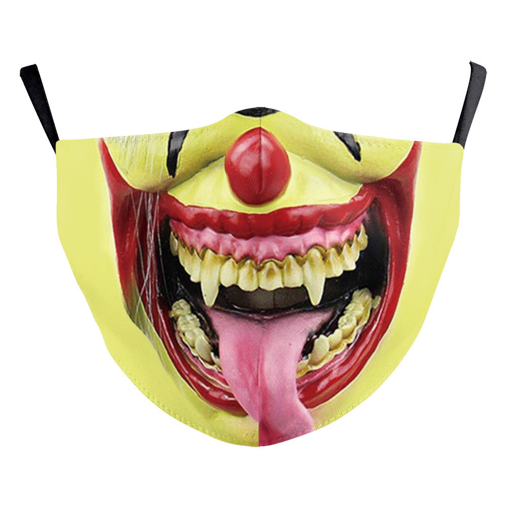 Halloween Clown Funny Horror Double-layer Dust Mask, Funny Glowing Masks, Halloween Horror Mask, Halloween LED Full Mask, Skull LED Mask, Animal Mask, Costumes Props Mask, Halloween Masks For Sale, Halloween Masks Near Me, Halloween Mask Micheal Myers, Halloween Mask Store.