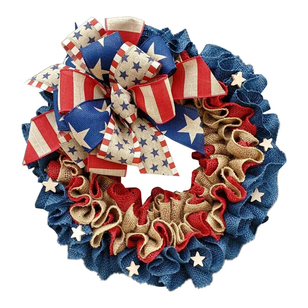 Independence Day Wreath Ornament Family, 4th of July decorations, American flag decorations, Patriotic decorations, Red, white and blue decorations, July 4th wreaths, July 4th garlands, July 4th centerpieces, 