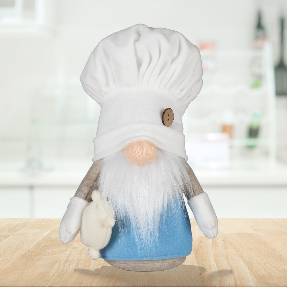 White Chef Cap Rudolf Doll