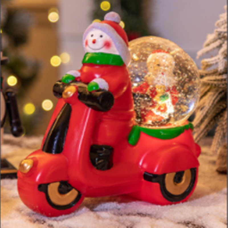 Home Fashion Christmas Decorations Music Box Ornaments, Christmas Music Box, motorcycle elderly, motorcycle snowman Christmas ornaments, 