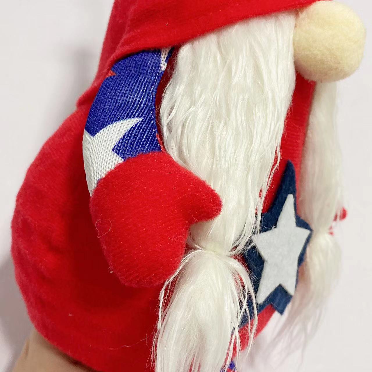 Creative Light Flag Faceless Old Rudolf Night Light Doll Independence Day Decorations, 4th July gnomes, Independence Day gnomes, Patriotic gnomes, American flag gnomes, Uncle Sam gnomes, Fireworks gnomes, Red, white, and blue gnomes, Bald eagle gnomes, Liberty bell gnomes, Stars and stripes gnomes, Statue of Liberty gnomes, Patriotic decorations, Happy Independence Day gnomes