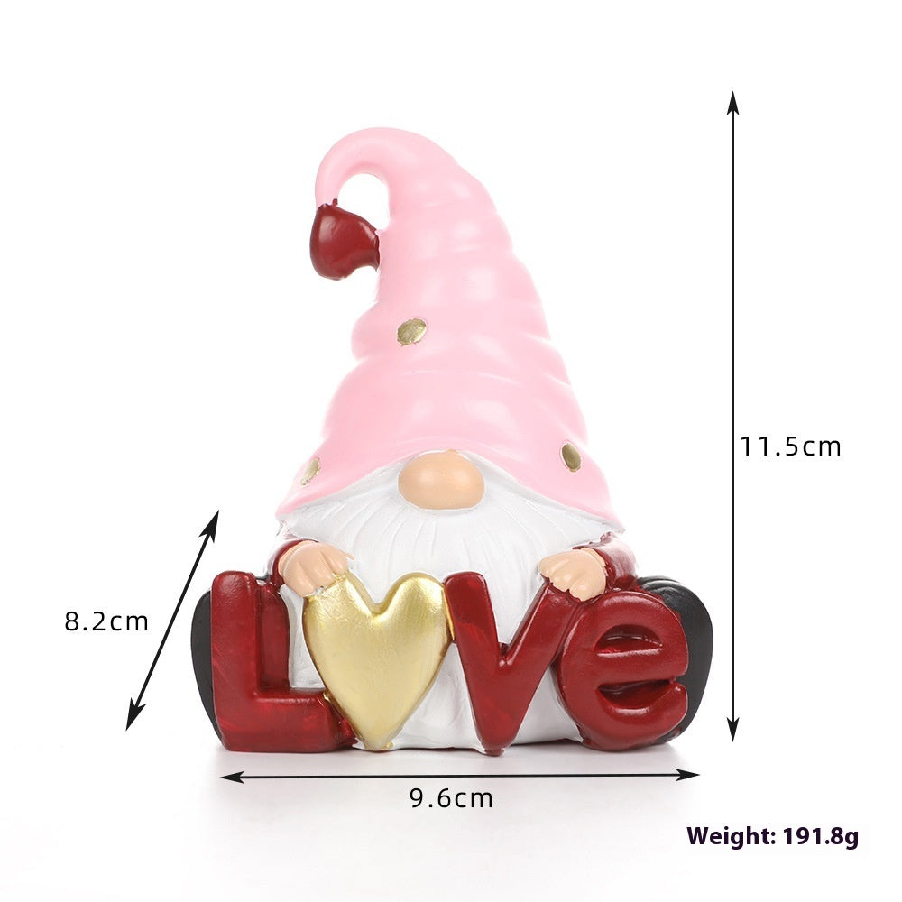 Creative Valentine's Day Dwarf Resin Decorations