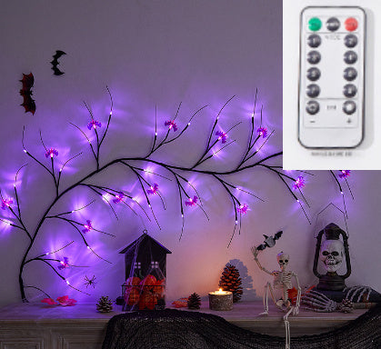 Halloween Decoration Rattan Lamp LED Artificial Tree Lights