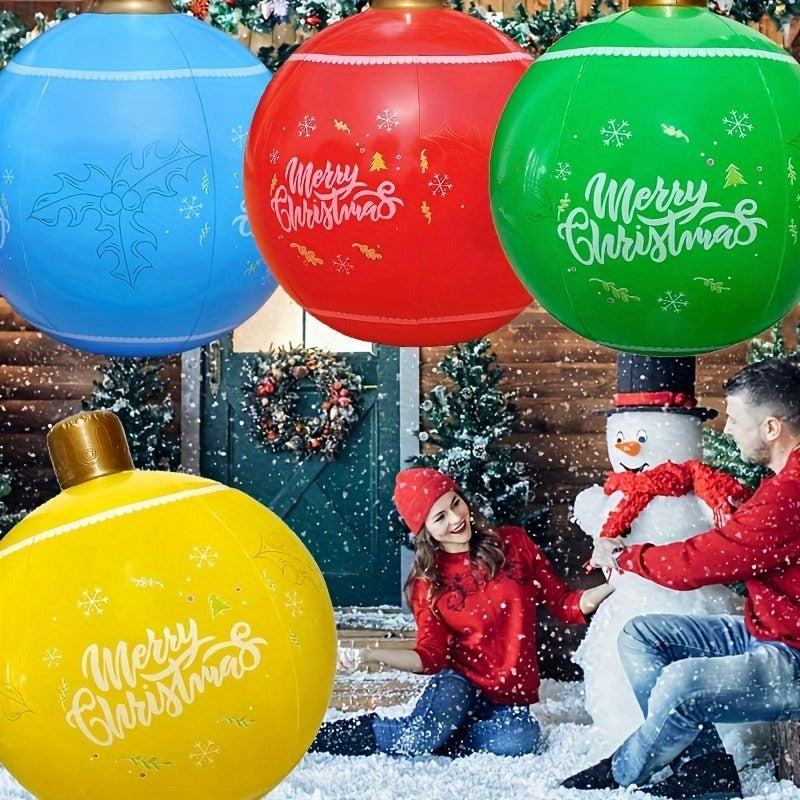 2 Piece Inflatable Christmas Balls Christmas Halloween Decorative Balls