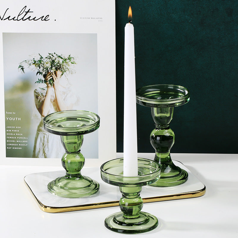 European Retro Dark Green Stained Glass Candle Holder, candle holder, candle stick holder, glass candle holder, iron candle holder, wicker candle holder 2 piece set, candle holders, candlesticks, candle sticks, Luxury candles holders, taper candle holders, candlestick holder, Wooden Candlestick Candle Holder, Metal Candle Holders