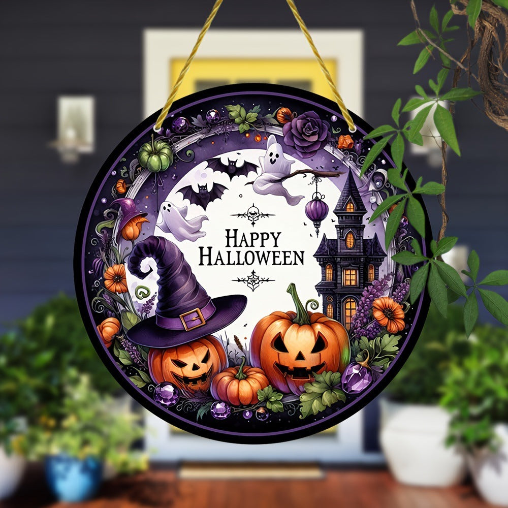 Acrylic Halloween Witch Pendant Color Disc Wall Decorations, Pumpkin lanterns, Jack o Lanterns, Halloween Lights, Halloween Decoration Ornaments, Halloween inflatables, carved pumpkins, Halloween wreaths, Halloween Candles, and animatronics Halloween.
