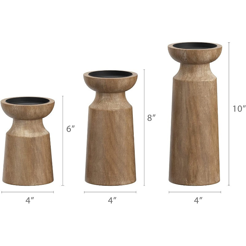 Solid Wood Retro Candlestick Home B & B Table Decoration Candle Holder Wooden, candle holder, candle stick holder, glass candle holder, iron candle holder, wicker candle holder 2 piece set, candle holders, candlesticks, candle sticks, Luxury candles holders, taper candle holders, candlestick holder, Wooden Candlestick Candle Holder, Metal Candle Holders