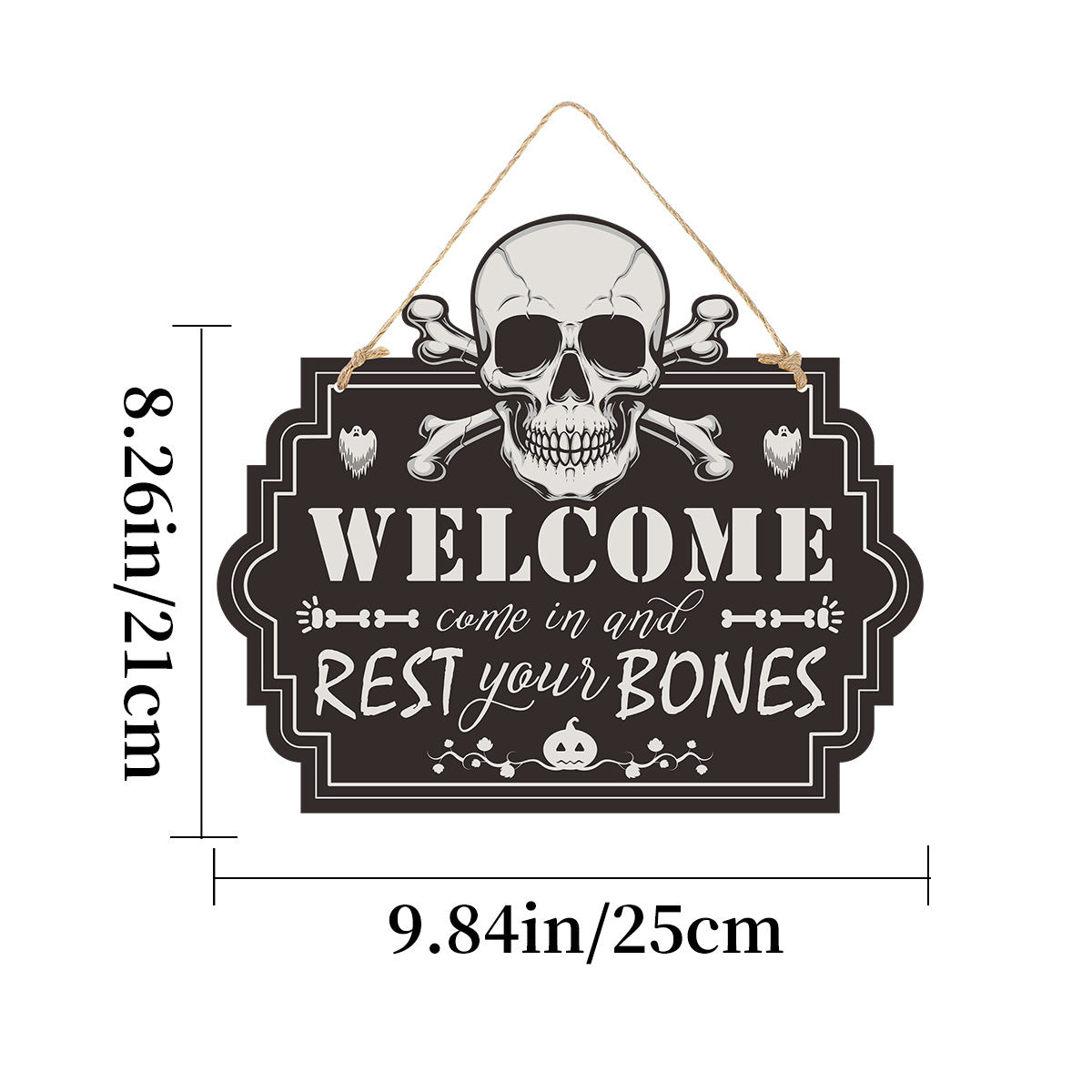 Imitation Wooden Doorplate Ghost Festival Haunted House Horror Atmosphere Decoration Pumpkin lanterns, Jack o Lanterns, Halloween Lights, Halloween Decoration Ornaments, Halloween inflatables, carved pumpkins, Halloween wreaths, Halloween Candles.