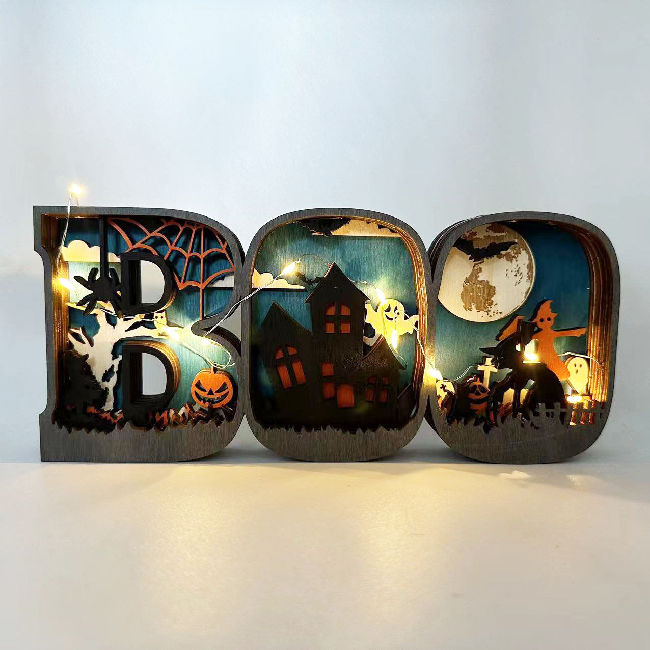 Halloween Design BOO Letter Lighting