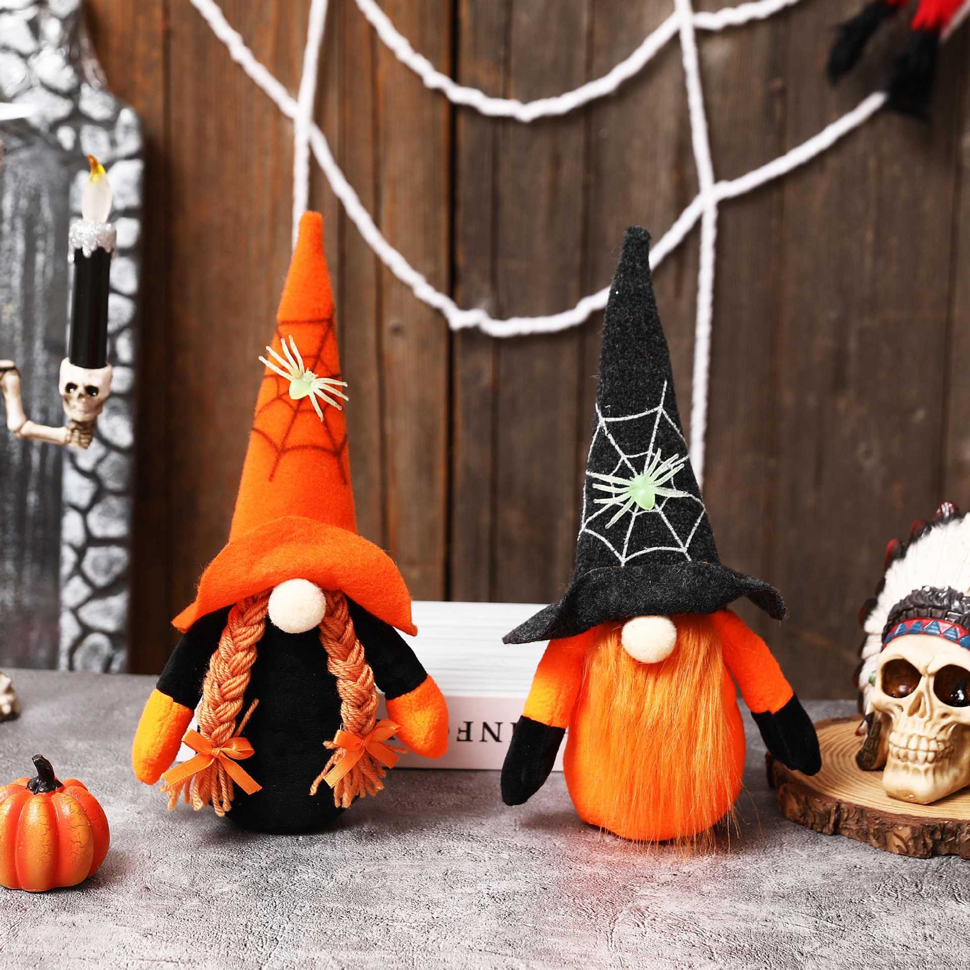 Halloween Spider Web Decoration Wizard's Hat Rudolf Party Decoration