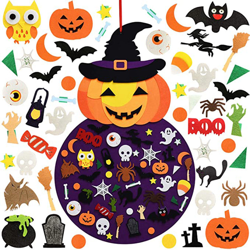 Halloween Wall Hanging Decorative Felt Non-woven Velcro Three-dimensional Accessories