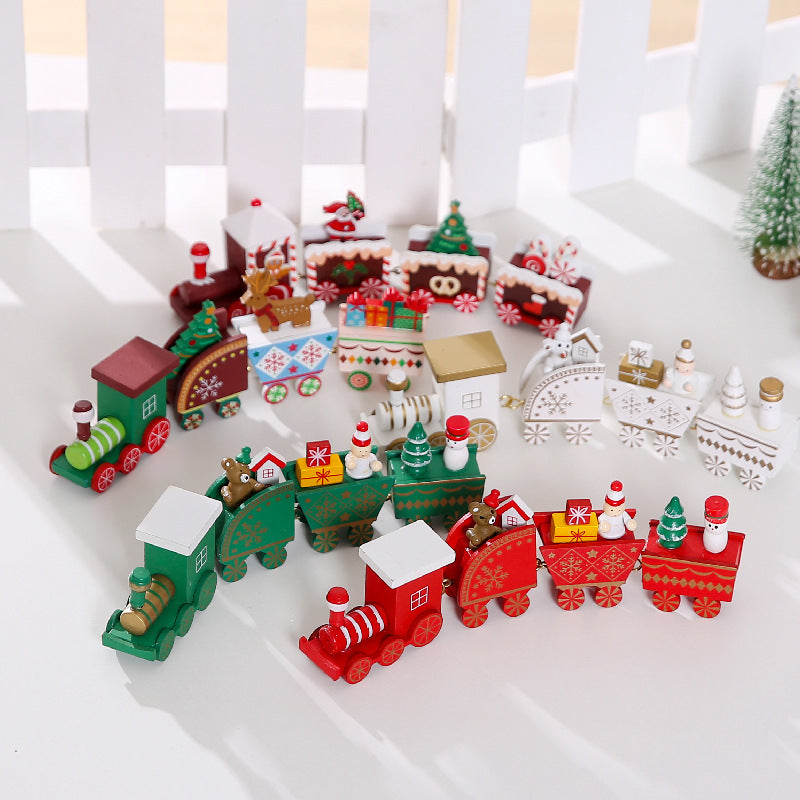 Wooden Christmas Train Christmas Decorations