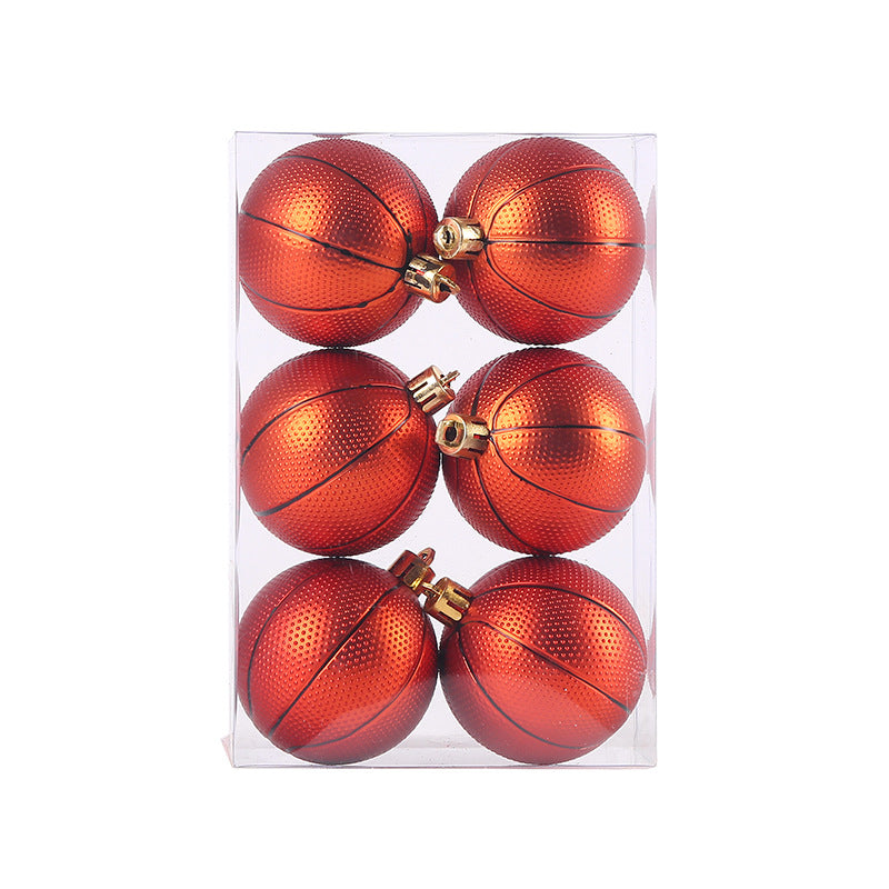 Holiday Dress Up 6cm Christmas Tree Decoration Pendant Football Basketball