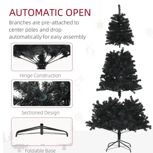 9ft Tall Artificial Christmas Tree, Unlit Xmas Tree With 2132 Branch Tips, Auto Open, Steel Base, Holiday Decor For Home Office, Black, Christmas tree, Artificial Christmas tree, Real Christmas tree, Miniature Christmas tree, Tabletop Christmas tree, Pre-lit Christmas tree, Flocked Christmas tree, White Christmas tree, Black Christmas tree, Ceramic Christmas tree, Christmas tree topper, Christmas tree skirt, Christmas tree stand, Christmas tree storage bag, Christmas ornaments, Glass Christmas ornaments,