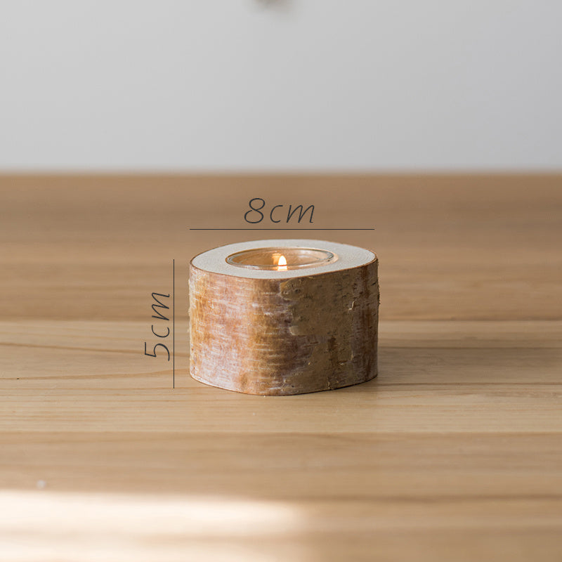 Original Wooden Birch Candle Holder Candlestick Home Props Decoration Ornaments, Shop our stylish candle holders and Candlesticks! Explore elegant designs in various materials to enhance any space. They're perfect for creating a warm, inviting atmosphere!