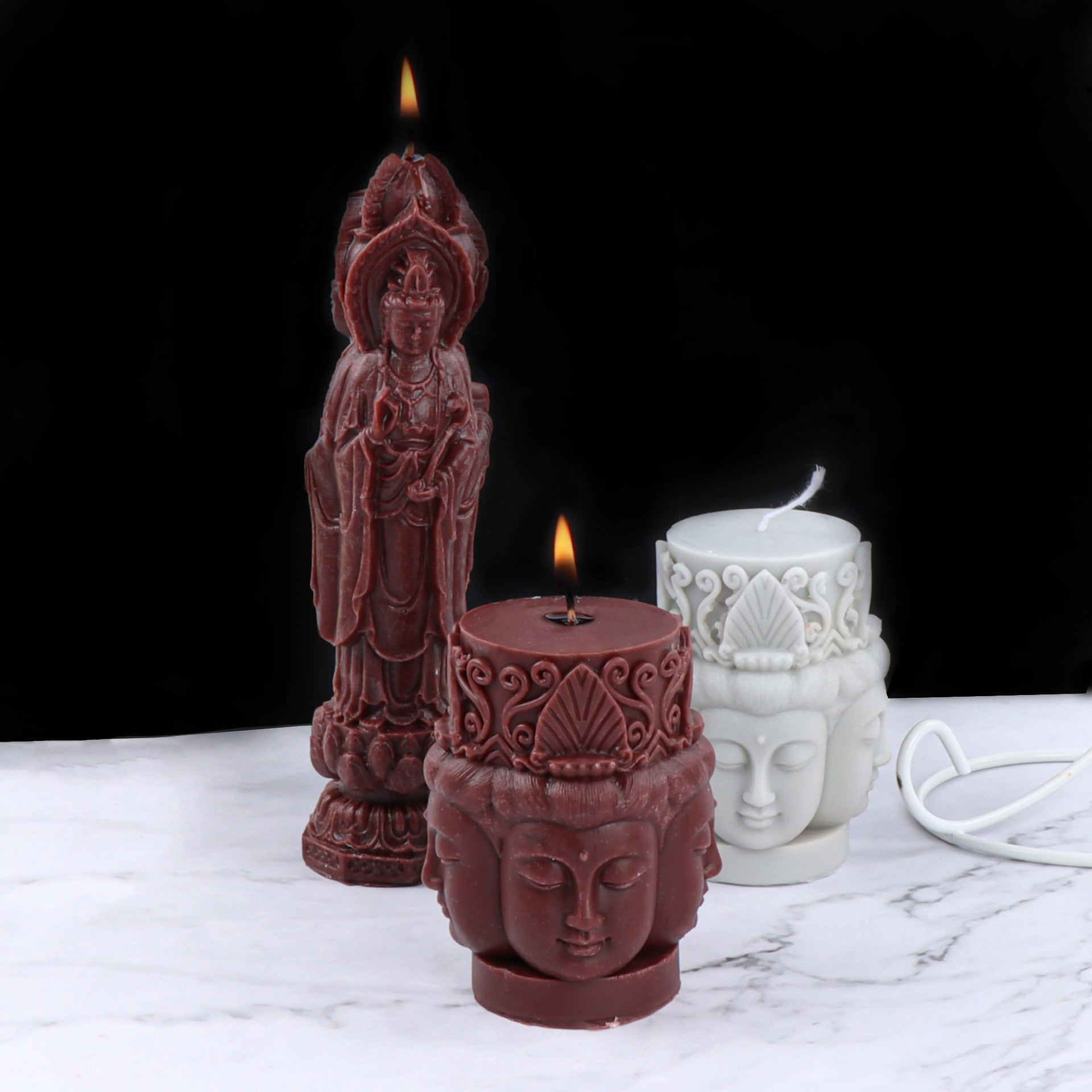 Religious Element Buddha Modeling Candle Silicone Mold, Silicone candle molds, Christmas tree candle molds, Halloween pumpkin candle molds, Easter egg candle molds, Animal candle molds, Sea creature candle molds, Fruit candle molds, Geometric candle molds, Abstract candle molds, DIY candle making molds,