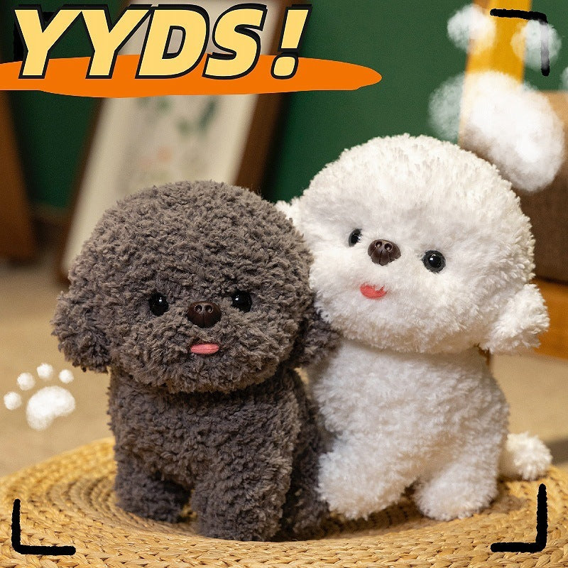 Simulation Tongue-sticking Cute Bichon Frise Plush Toy Stuffed Animals, stuffed animals, weighted stuffed animal, stuffed animal​, highland cow stuffed animal, Plush Toys, Soft Toys, Teddy Bear, plush​, plushies, Decognomes, Plush doll
