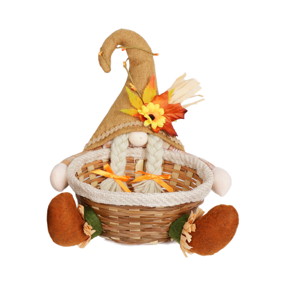 Maple Leaf Candy Basket Ornaments Doll