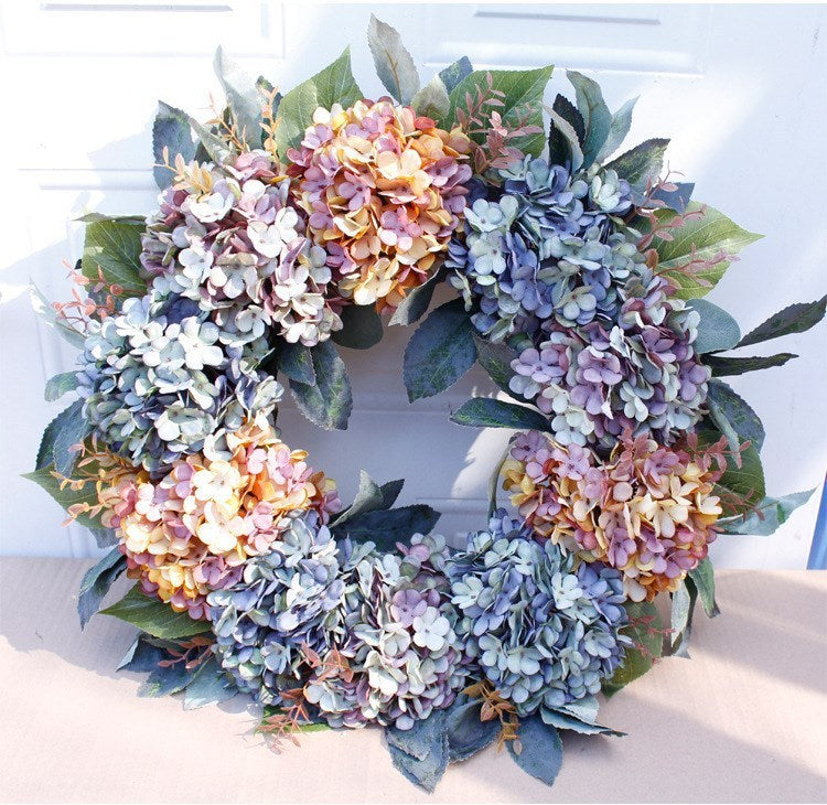 Autumn New European-style Blue Hydrangea Wreath Charm