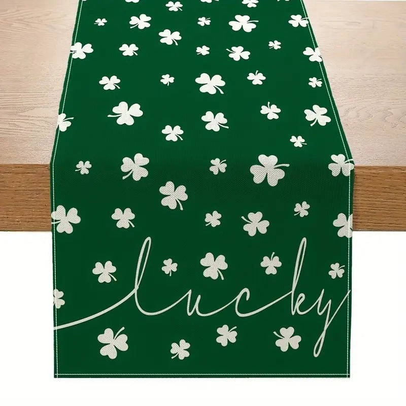 Shengpa Festival Table Runner Linen Printed Tablecloth Home, st patricks day decorations, st patricks day decor, st patrick's day decorations, st patrick day decorations, Irish Décor, irish ornaments, Decognomes, St. Patrick's Day Party Supplies, St. Patrick's Day Decorations: Shamrock, Irish & Leprechaun, St Patrick's Day Decorations table cloth