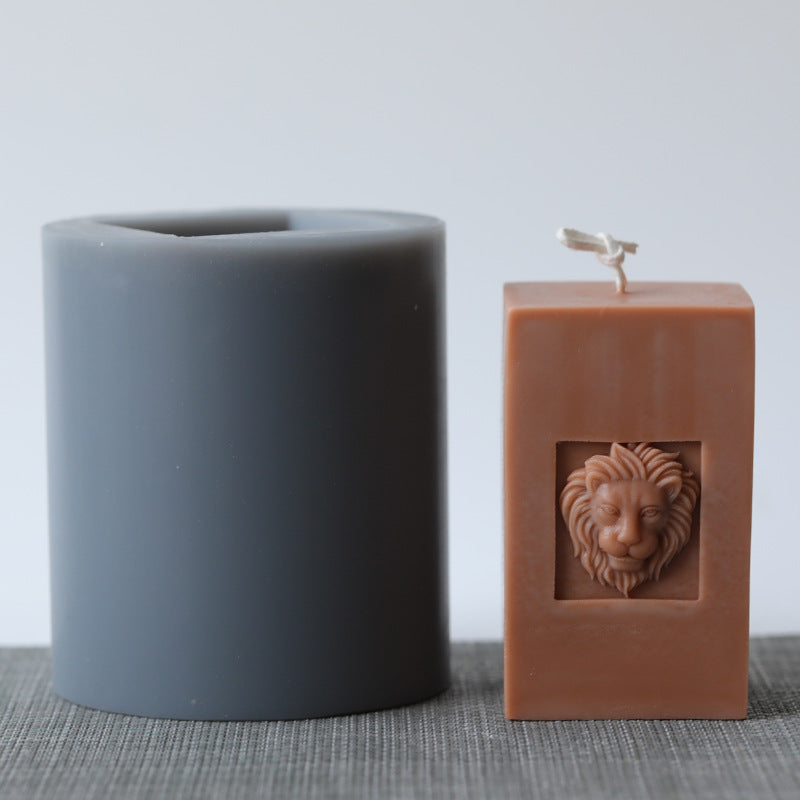 Geometric candle molds, Abstract candle molds, DIY candle making molds, Silicone candle molds, Animal candle molds, Candle Mold Creative Candle Lion Head Mold European Style Retro Aromatherapy Candle Ornament Handmade DIY Material