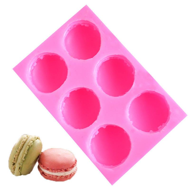 6 macaron silicone mold