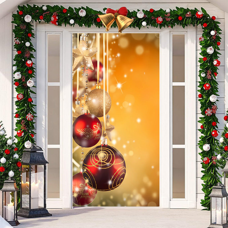 Christmas Festival Door Set Decorative Cloth, Christmas Decoration, Holiday Ornaments, Christmas Decoration Items, Christmas Outdoor Banner, Christmas festive banner