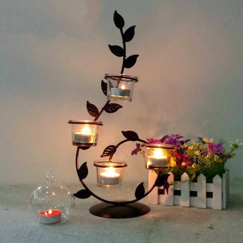 Iron Candle Holder Valentine's Day Romantic Creative Home Accessories Candle Light Dinner