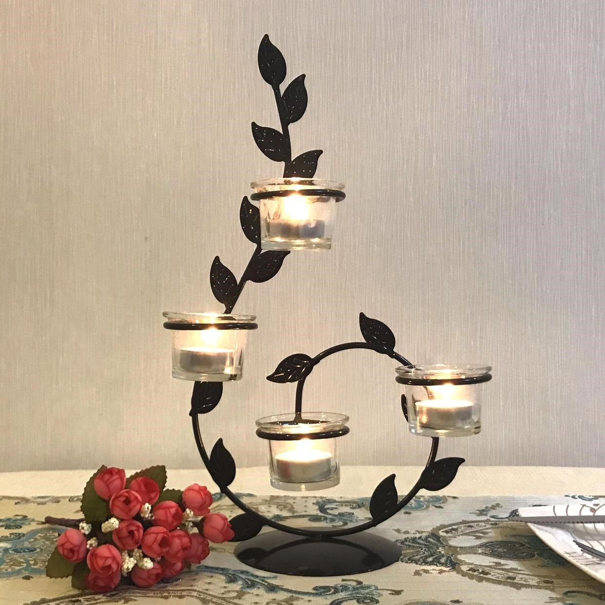 Iron Candle Holder Valentine's Day Romantic Creative Home Accessories Candle Light Dinner