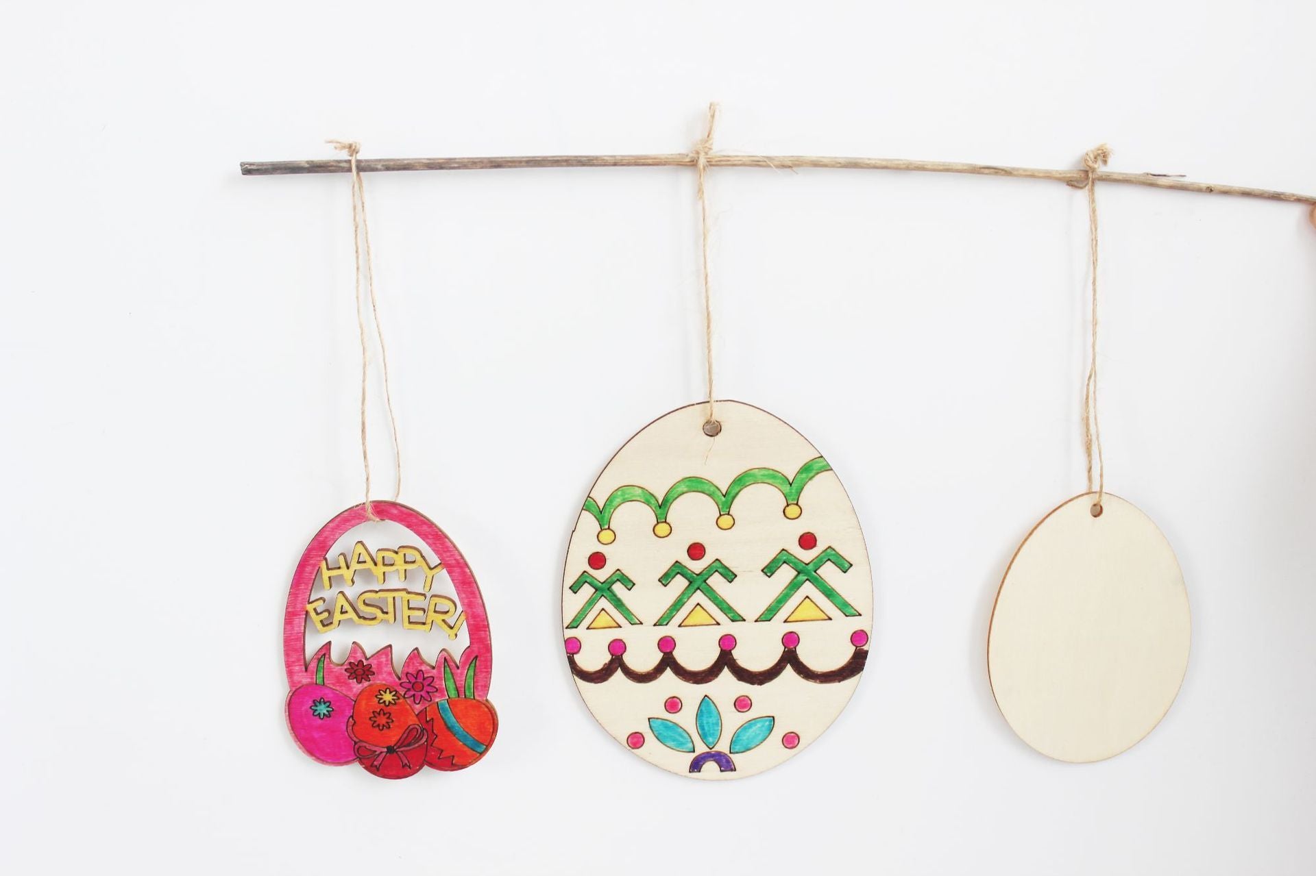 Easter Day Party Home Decoration Pendant DIY Carved Wooden Egg Pendant Wooden Crafts, easter decorations, Easter Decor, easter table decor, outdoor easter decorations, shop easter, Decognomes, Spring Decorations