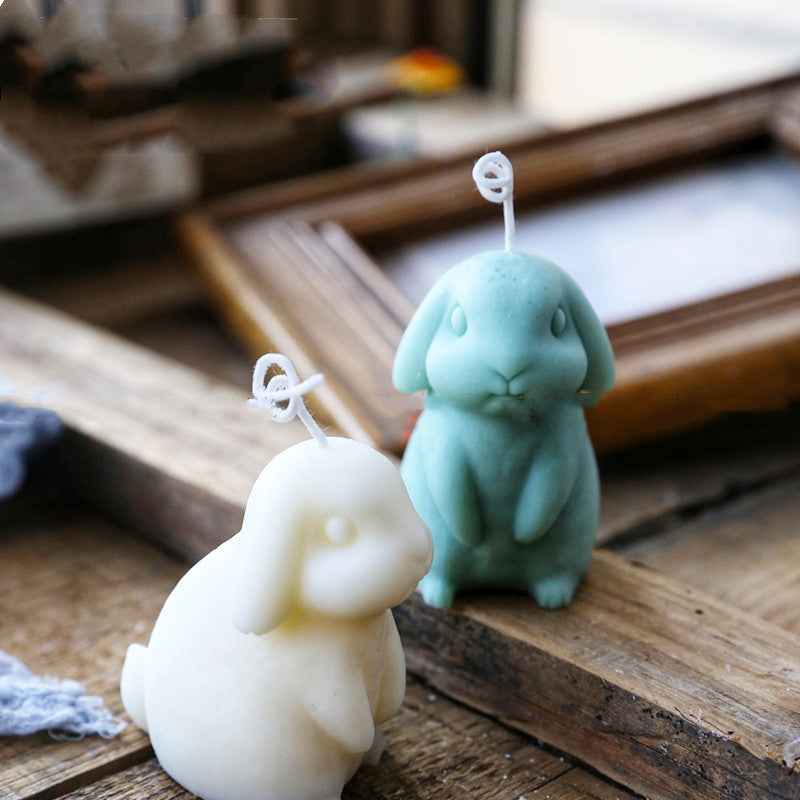  Animal candle molds, Rabbit Candle, Candle Fondant Chocolate Ornaments Pendant Simulation Animal Silicone Mold, Geometric candle molds, Abstract candle molds, DIY candle making molds, Silicone candle molds, 