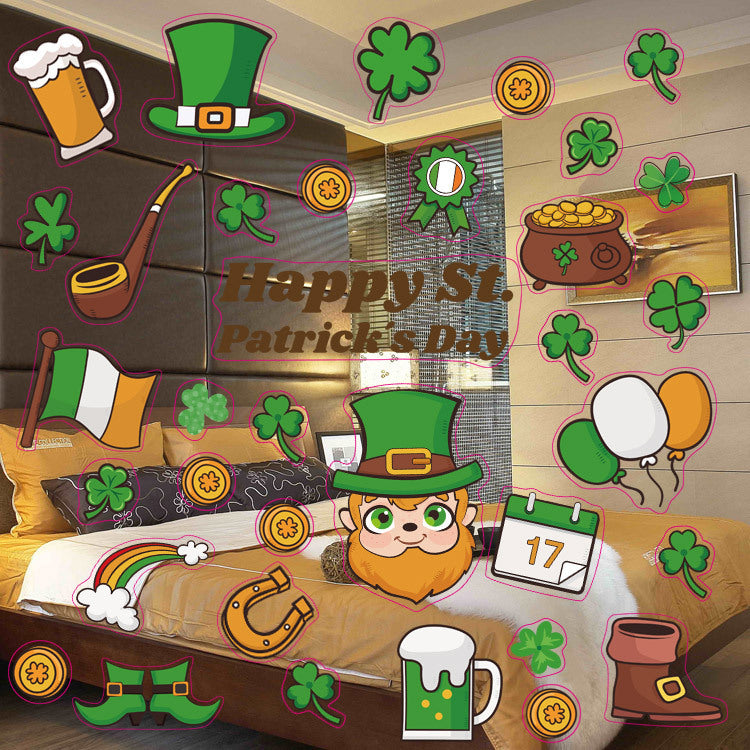  Irish Window Sticker St. Patrick's Day Window Sticker Clover Glass Sticker, st patricks day decorations, st patricks day decor, st patrick's day decorations, st patrick day decorations, Irish Décor, irish ornaments, Decognomes, St. Patrick's Day Party Supplies, St. Patrick's Day Decorations: Shamrock, Irish & Leprechaun