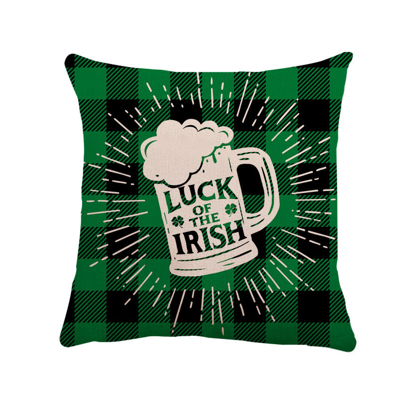 st. Patrick's Day linen pillow case car sofa cushion cover, st patricks day decorations, st patricks day decor, st patrick's day decorations, st patrick day decorations, Irish Décor, irish ornaments, Decognomes, St. Patrick's Day Party Supplies, St. Patrick's Day Decorations: Shamrock, Irish & Leprechaun