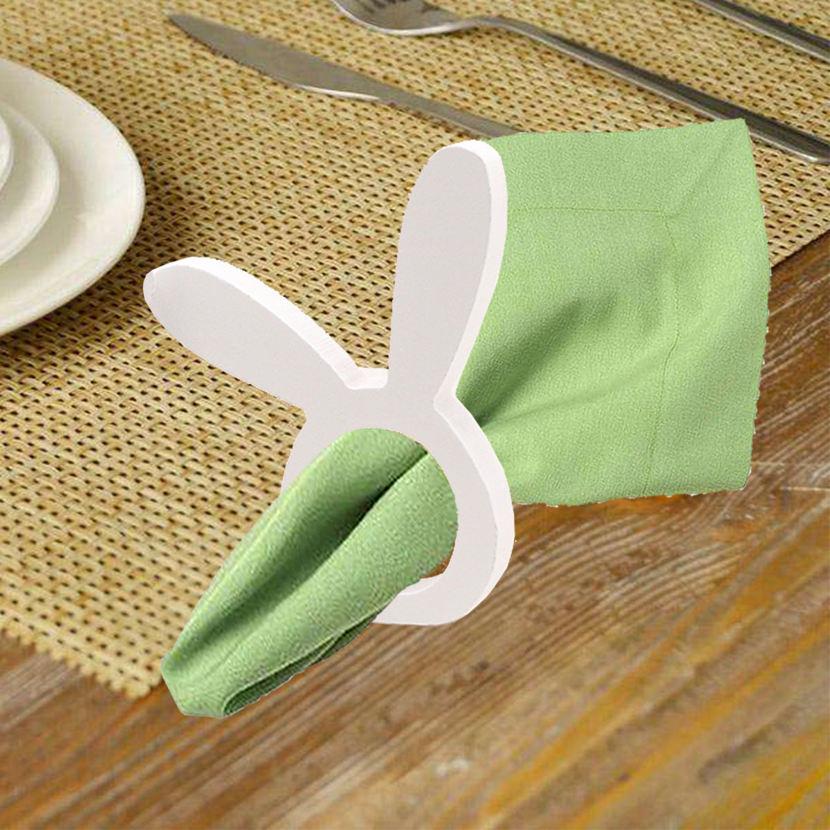 Easter Bunny Napkin Ring Holders Easter Table Decoration for Home Wooden Rabbit Ear Tissue Ring Happy Easter Party Supply, easter decorations, Easter Decor, easter table decor, outdoor easter decorations, shop easter, Decognomes, Spring Decorations