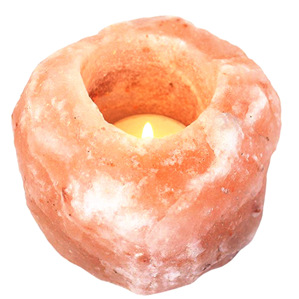 Natural-Shaped Salt Candle Holder