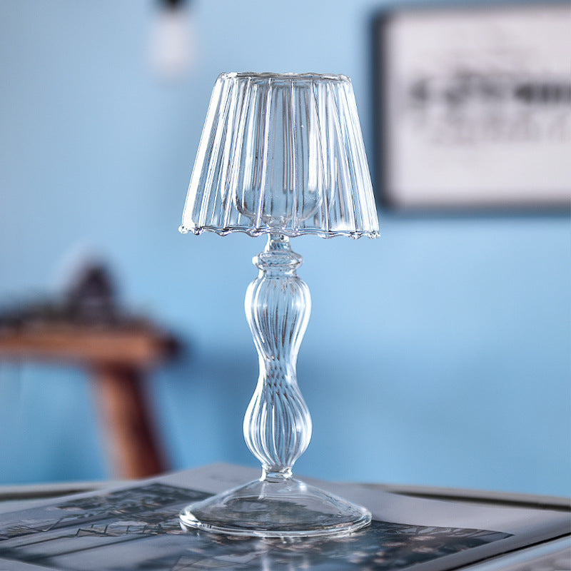 European Style Transparent Glass Table Lamp Candle Holder, candle holder, candle stick holder, glass candle holder, iron candle holder, wicker candle holder 2 piece set, candle holders, candlesticks, candle sticks, Luxury candles holders, taper candle holders, candlestick holder, Wooden Candlestick Candle Holder, Metal Candle Holders