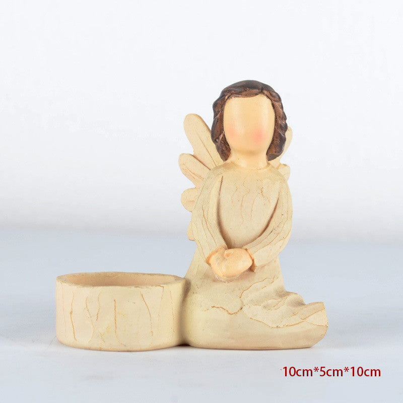 Peace Dove Angel Decoration Children's Room Decoration Candle Holder