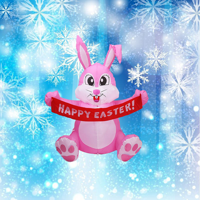 1.9M Easter Inflatable Bunny With LED Light Airblown Bunny Easter Decoration, easter decorations, Easter Decor, easter table decor, outdoor easter decorations, shop easter, Decognomes, Spring Decorations