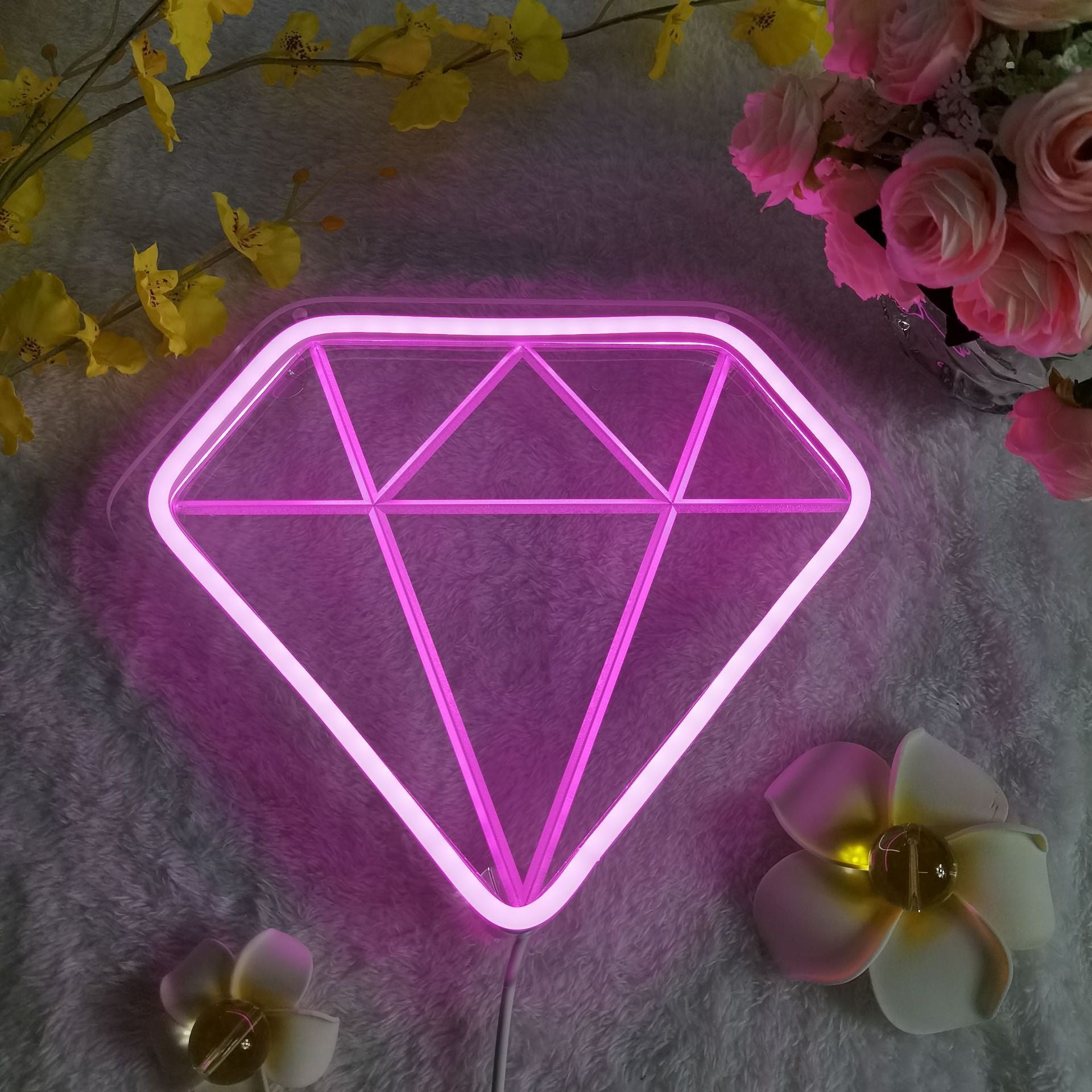 Amazon New Product Diamond Shaped Night Light Creative Birthday Gift Decoration Moon Neon Light, valentines day, shop valentine's day deals, valentines, valentine's day gifts, valentine day, valentines day gifts, valentines day decor, Decognomes,  valentine decoration, valentines day decoratio, valentine decor, valentines decor, valentines decorations
