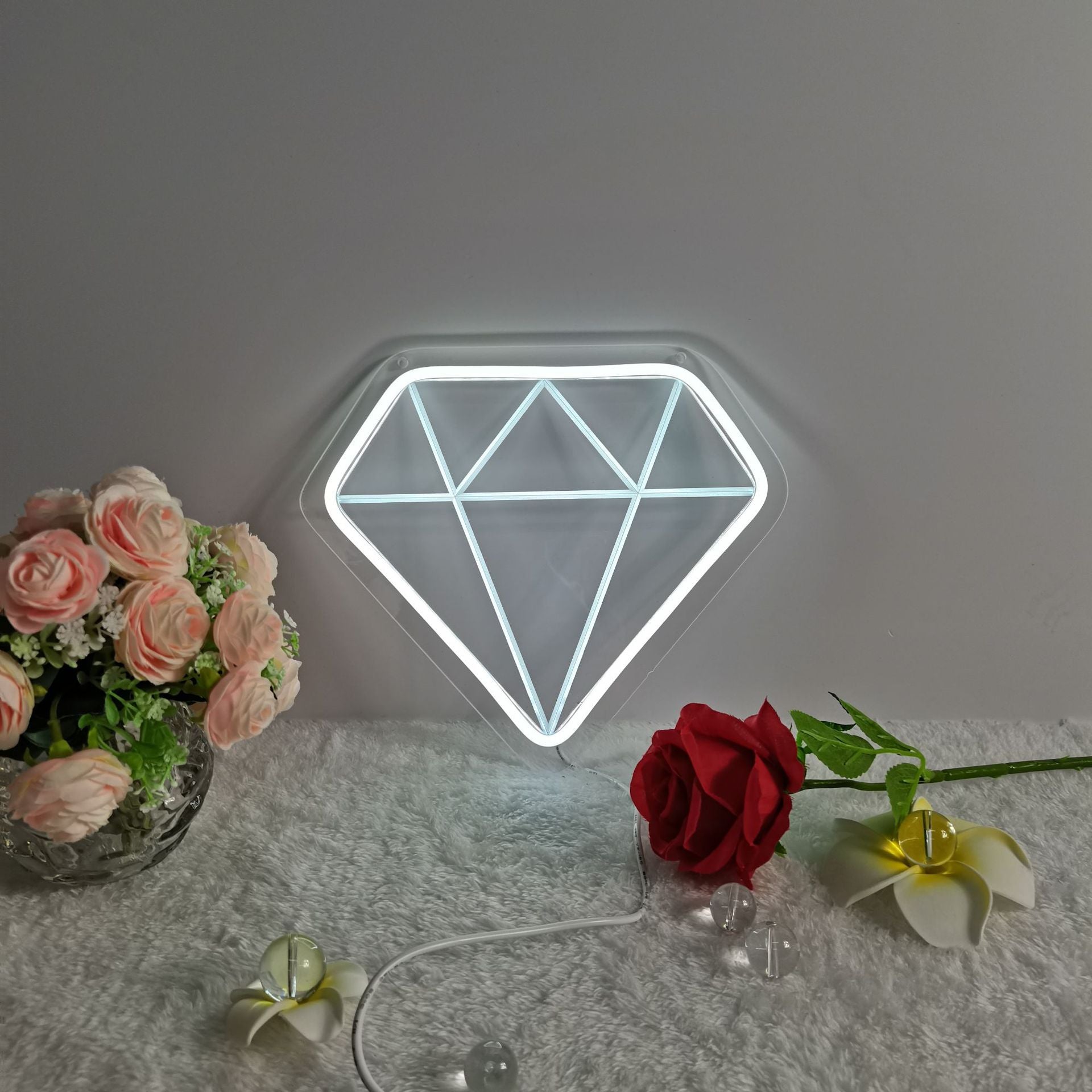 Amazon New Product Diamond Shaped Night Light Creative Birthday Gift Decoration Moon Neon Light, valentines day, shop valentine's day deals, valentines, valentine's day gifts, valentine day, valentines day gifts, valentines day decor, Decognomes,  valentine decoration, valentines day decoratio, valentine decor, valentines decor, valentines decorations
