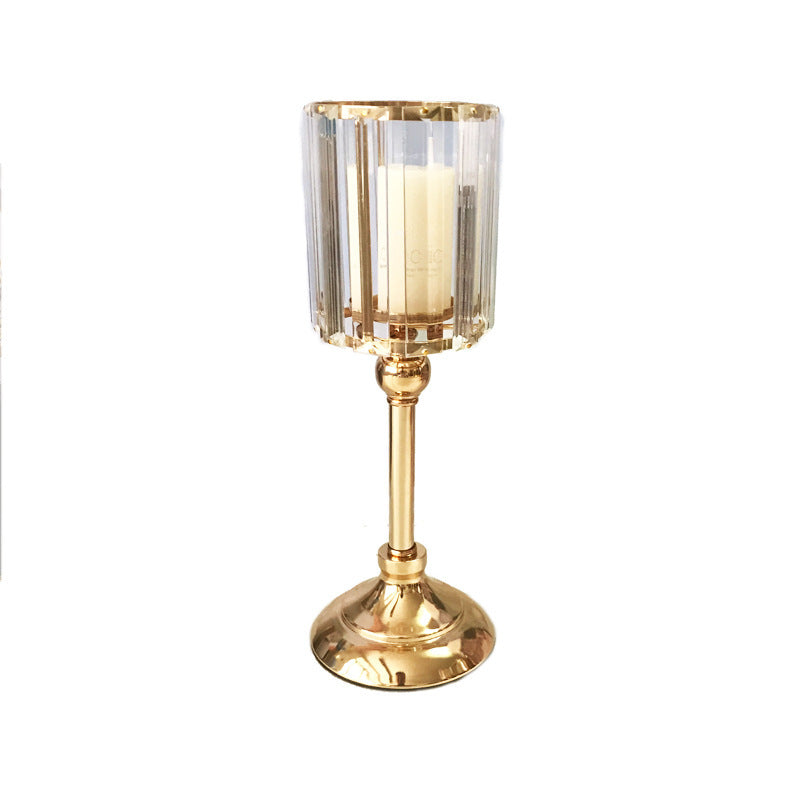 European Style Golden Crystal Candle Holder Cross-Border Home Decoration Ornaments, Crystal Candlestick Wedding Props Retro Decoration Candle, Crystal Epoxy Cylinder Silicone Mold Candle Holder, Decorative metal candle holder, Wooden candle holder with rustic design, Glass candle holder with modern style, Vintage brass candle holder, Ceramic candle holder with floral pattern, Elegant silver candle holder, Minimalist black candle holder