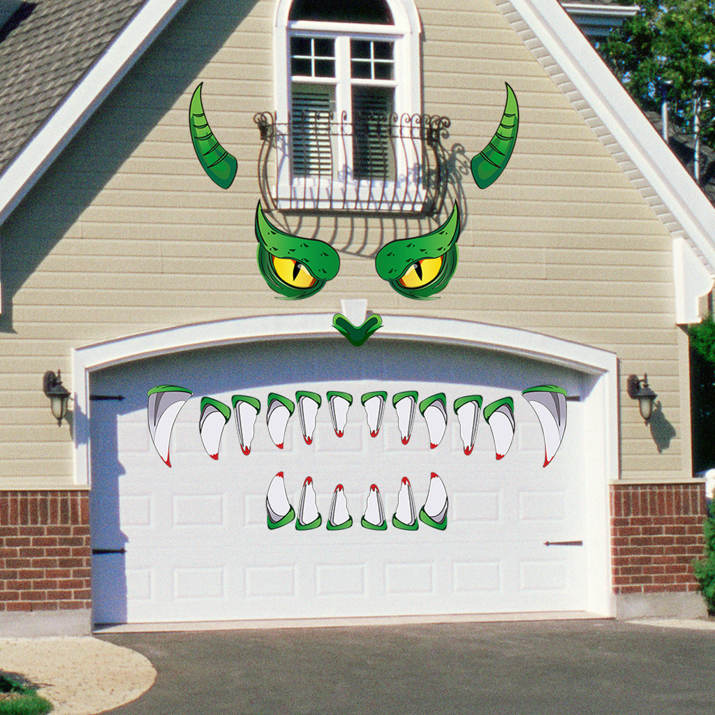 Halloween Plastic Eyes Halloween Decoration Green Monster Halloween Door Sticker Decoration, Pumpkin lanterns, Jack o Lanterns, Halloween Lights, Halloween Decoration Ornaments, Halloween inflatables, carved pumpkins, Halloween wreaths, Halloween Candles, and animatronics Halloween.
