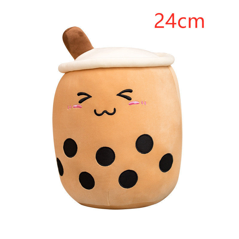 Cute Fruit Drink Plush Soft Strawberry Milk Tea Stuffed Animals