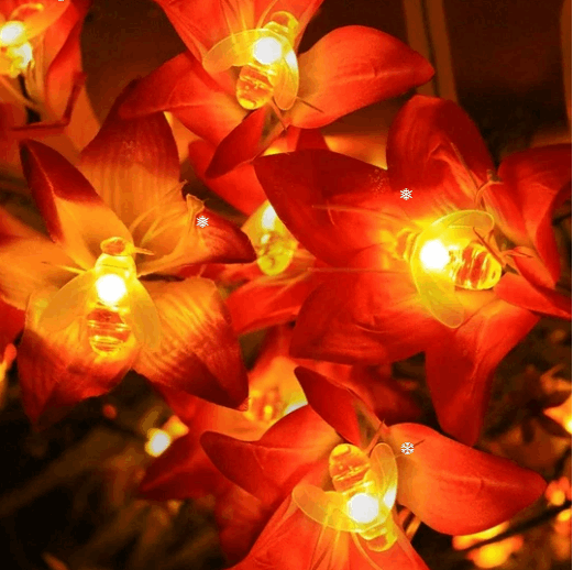 20 Led Little Bee Christmas Lanterns Flashing Lights