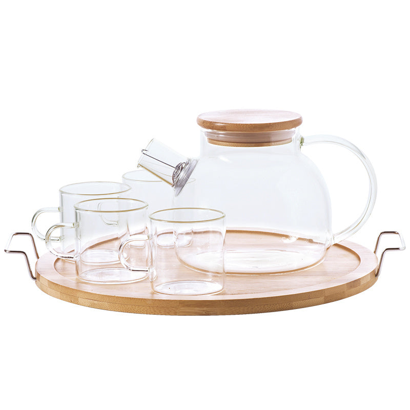 Paohua Teapot Set Heat Resistant Glass Teapot Simple Japanese Household Afternoon Tea Set Candle Heating Fruit Tea